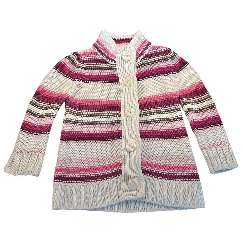 Old Navy Vintage 2010 Girls‎ Toddler Striped Knit Sweater Dress Size 2T